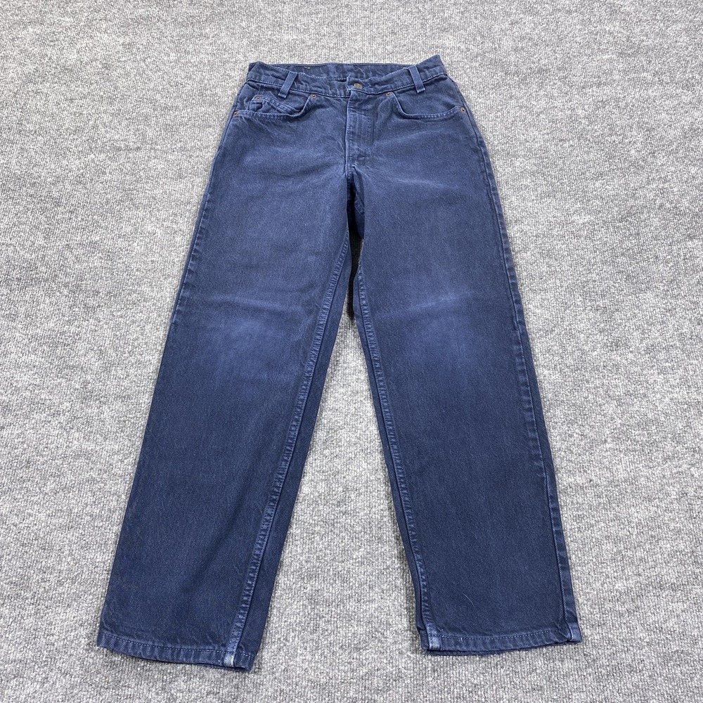 Vintage Levis 560 Jeans Boys 28x28 Blue Loose Tapered Leg Student USA Orange Tab
